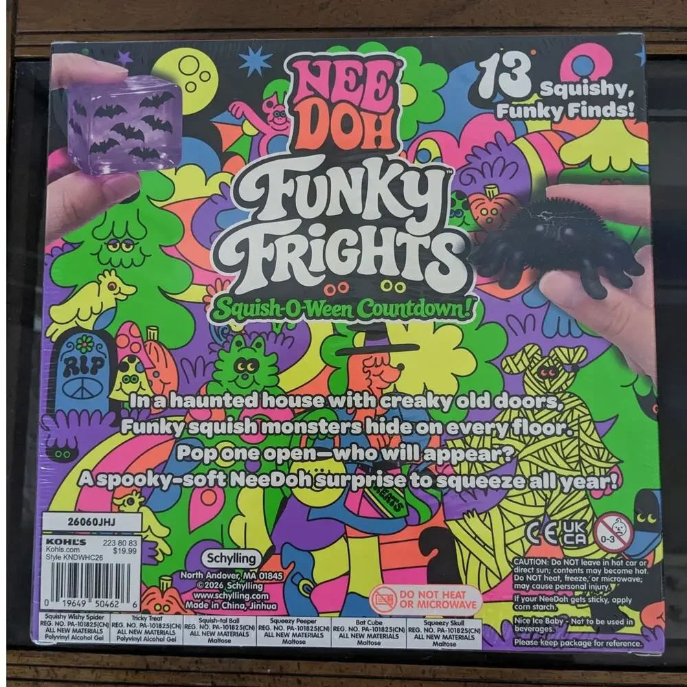 SCHYLLING NIB NeeDoh Funky Frights Squish-O-Ween Countdown Set 13 HALLOWEEN